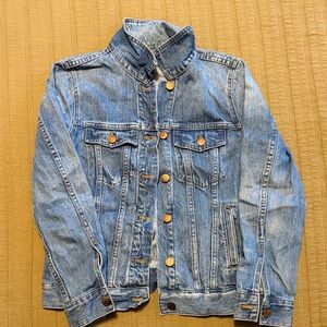 Madewell Blue Jean Jacket with Brown Buttons